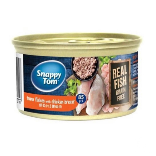 Pate Snappy Tom - Lon 85gr - Vị Thịt Trắng Cá Ngừ và Ức Gà