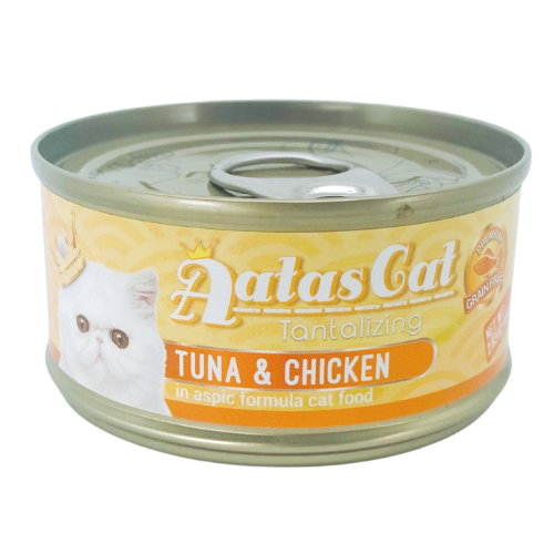 Pate Aatas Cat cho mèo vị gà và cá ngừ - LON 80GR: CHICKEN & TUNA