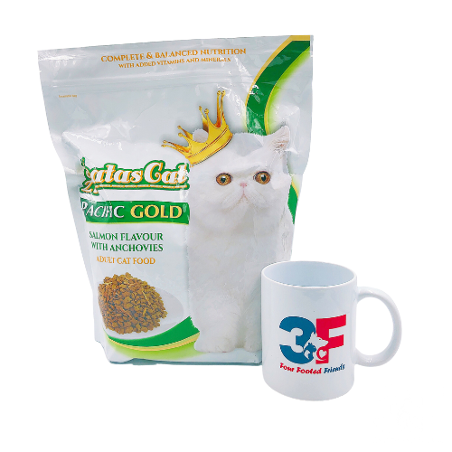 Thức ăn hạt cho mèo AATAS CAT: Vị Cá Hồi và Cá Cơm Sấy - 1,2KG: MÀU XANH LÁ