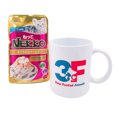 Pate Nekko jelly cho mèo gói 70g: Cá ngừ, tôm và sò - HỒNG ĐẬM