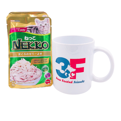 Pate Nekko jelly cho mèo gói 70g - Cá ngừ và thịt gà - XANH LÁ