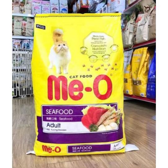 Thức Ăn Hạt cho mèo Me-o - Meo Vị Hải Sản - Gói Màu Tím - Bao 7kg