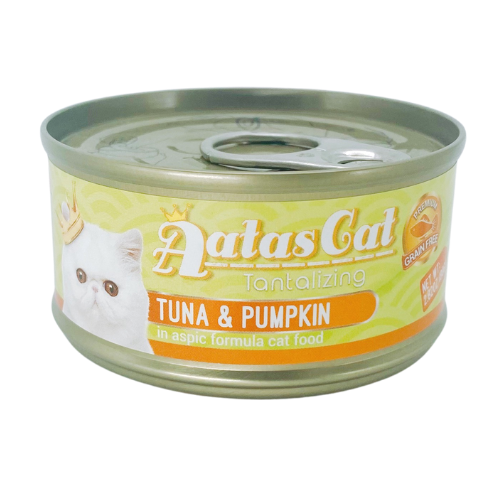 Pate Aatas Cat cho mèo vị cá ngừ và bí ngô - LON 80GR: TUNA & PUMPKIN