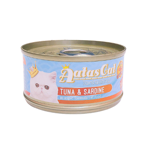 Pate Aatas Cat cho mèo vị cá ngừ và cá mòi - LON 80GR: TUNA & SARDINE