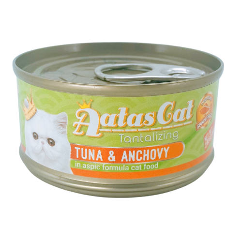 Pate Aatas Cat cho mèo vị cá ngừ và cá cơm - LON 80GR: TUNA & ANCHOVY